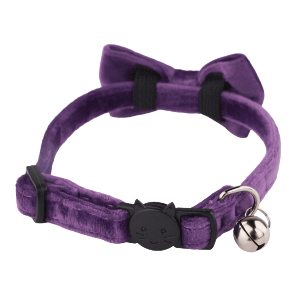 Velvet Cat Collars Purple (5)