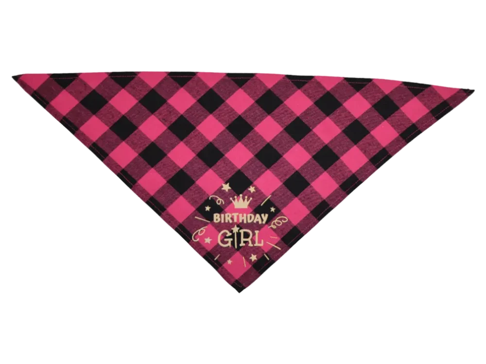 Cat Bandana - Happy Birthday Pink - Image 2