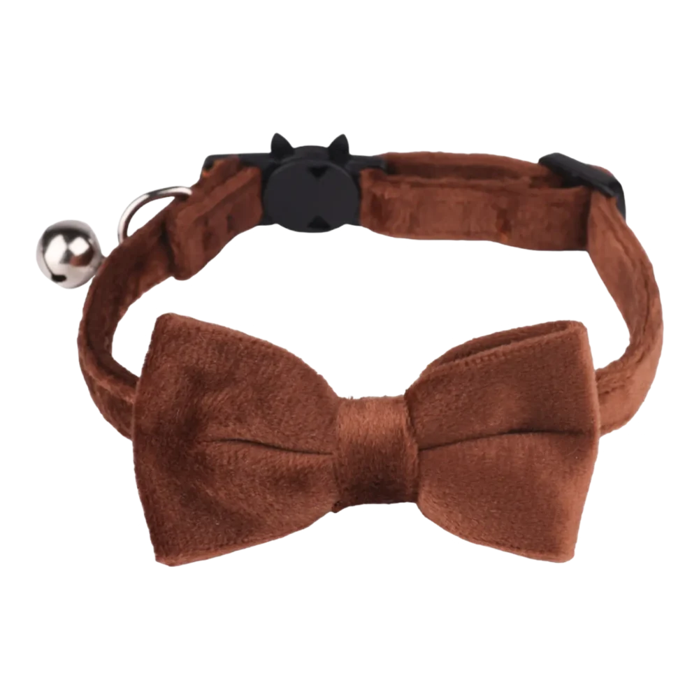 Cat Collar - Velvet - Brown