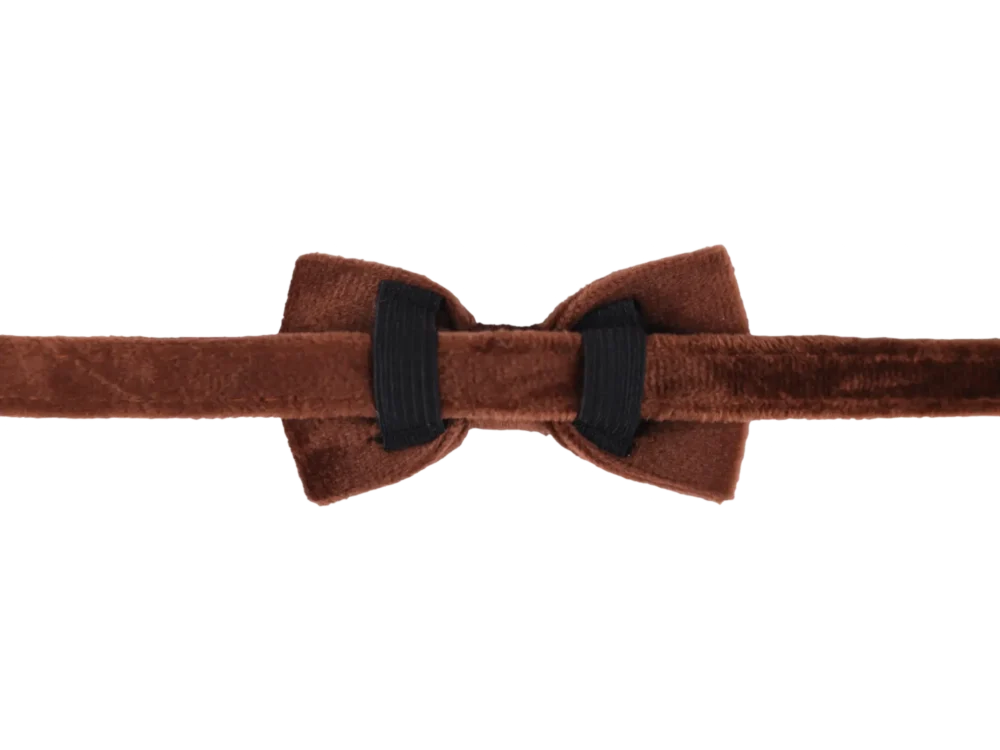 Cat Collar - Velvet - Brown - Image 3