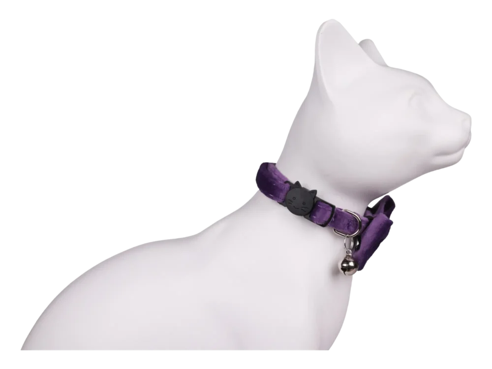 Cat Collar - Velvet - Purple - Image 5