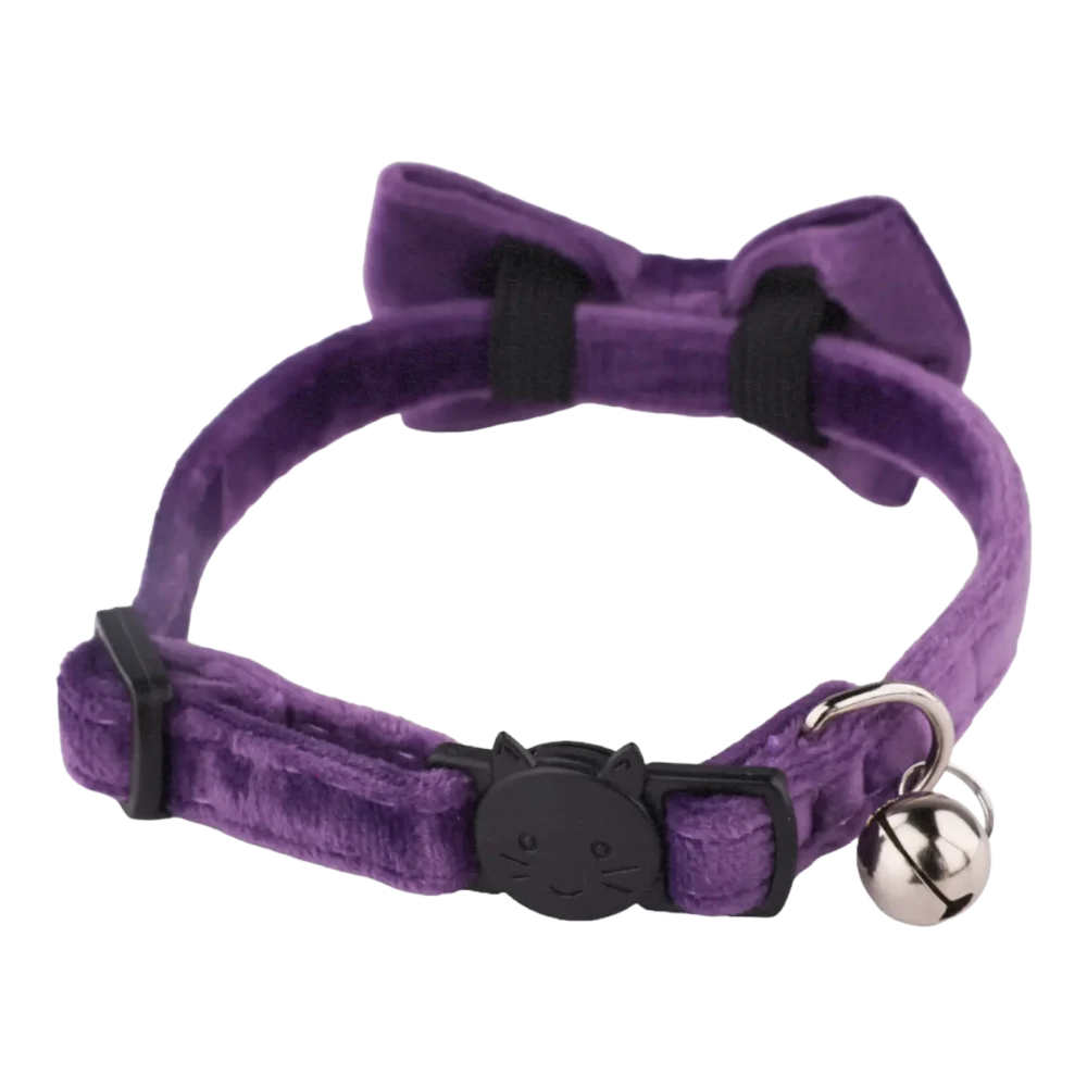 Cat Collar - Velvet - Purple - Image 2