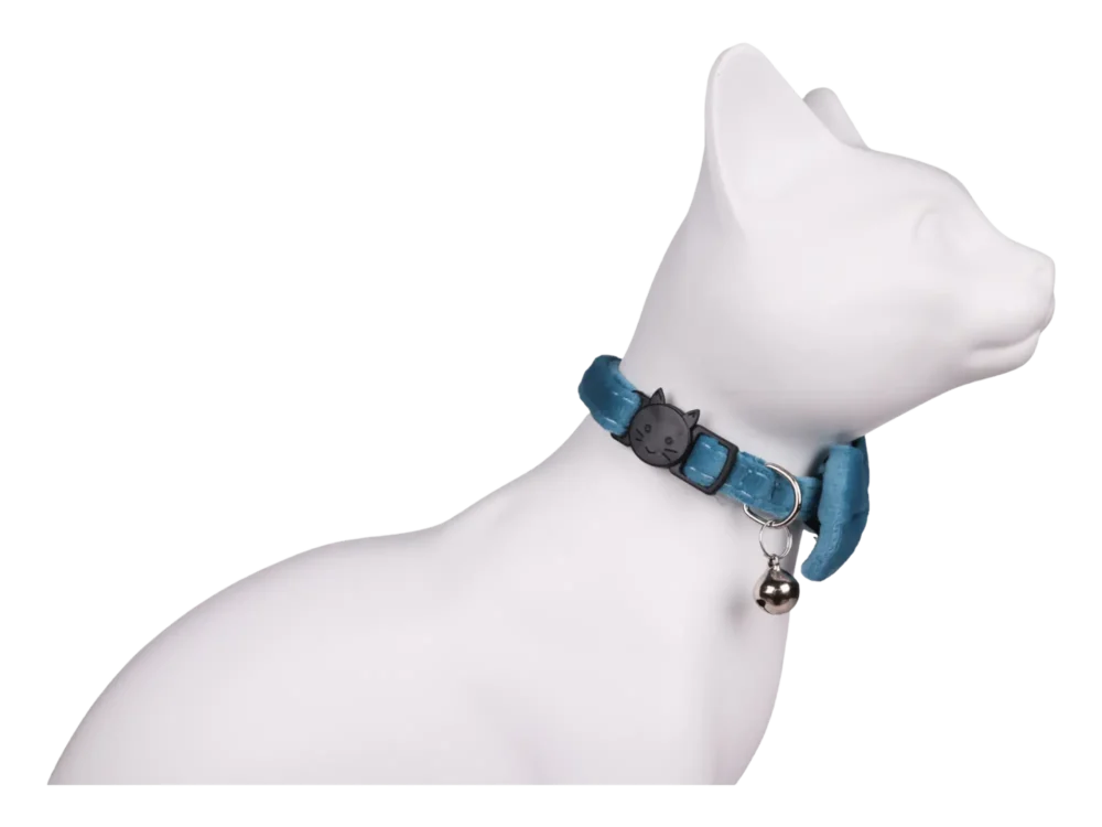 Cat Collar - Velvet - Turquoise - Image 5