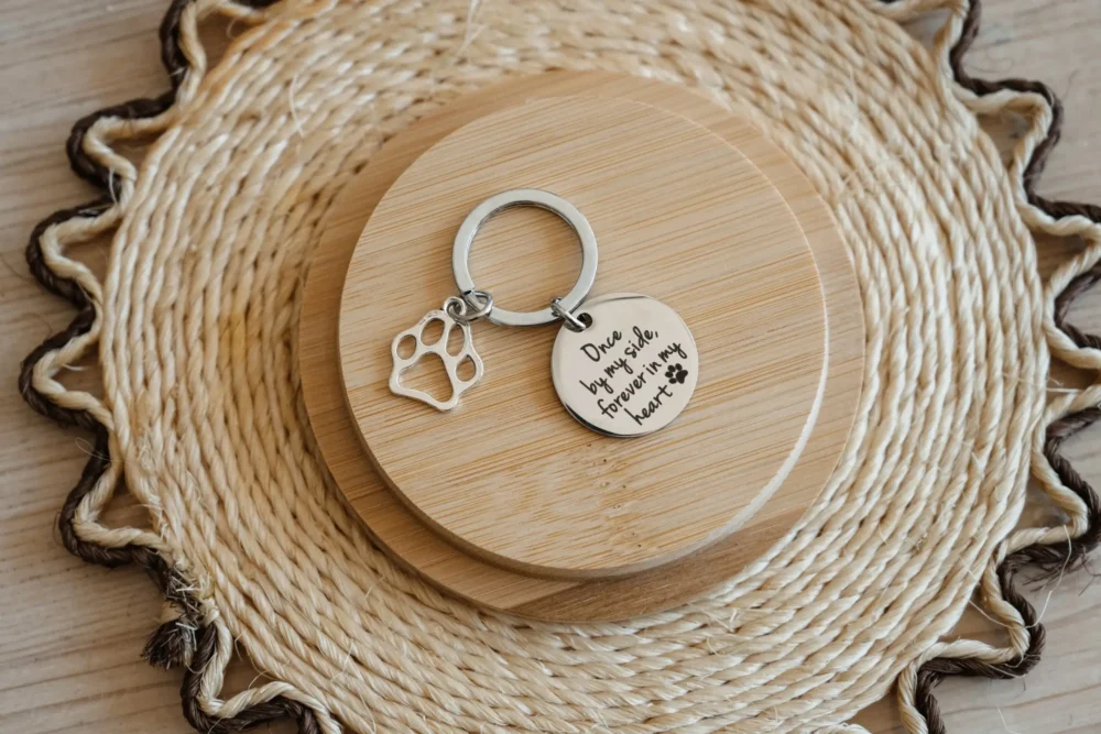 Cat In Loving Memory - Keyring - Once by my side, forever in my heart - Image 4