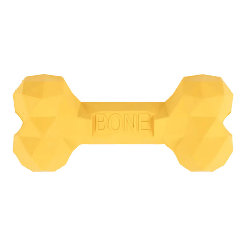 Chew Toys For Dogs - Diamond Bone - Small - Yellow - Image 2