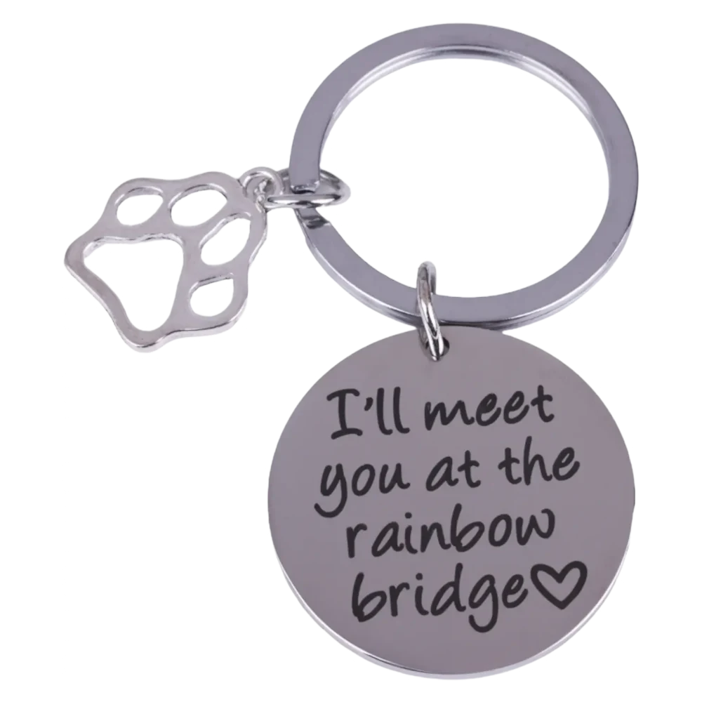 Dog In Loving Memory - Keyring - Ill Meet You At The Rainbow Bridge