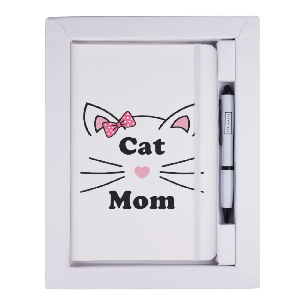 Notebook And Pen Gift Set - Cat Mom - Image 3