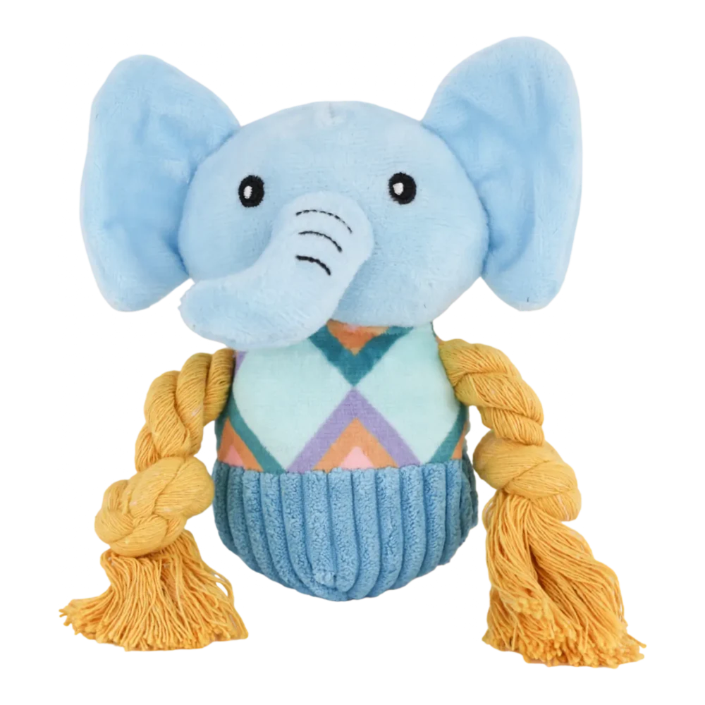 Plush Toys For Dogs - Squeaky Squad Collection - Ellie The Elephant