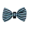 Dog Bow Tie - Aqua Stripes