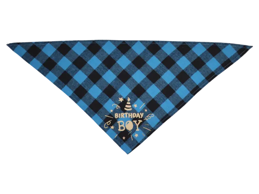 Dog Bandana – Happy Birthday Turquoise - Image 3