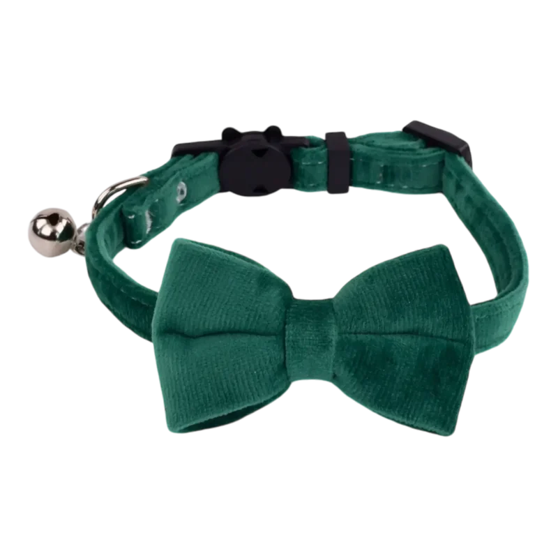 Cat Collar – Velvet – Emerald (1)