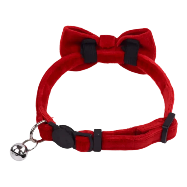 Cat Collar – Velvet – Red (2)