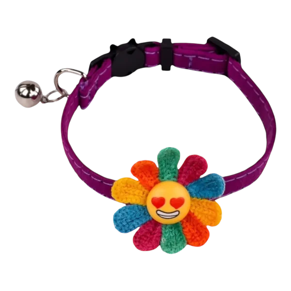 Cat Collars – Emoji – Purple (1)