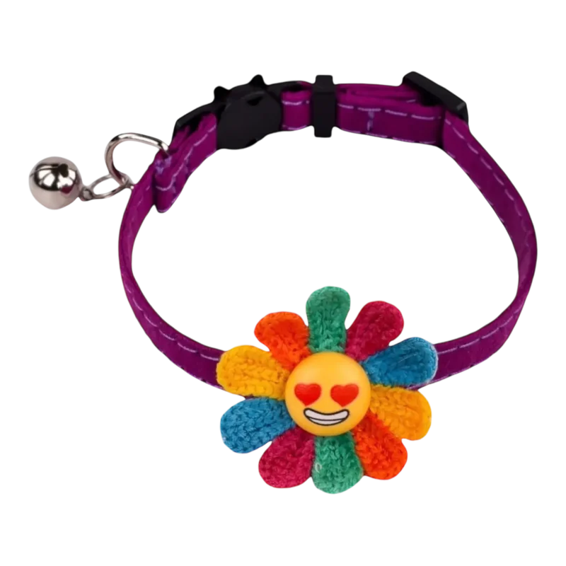 Cat Collars – Emoji – Purple (1)