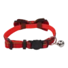 Cat Collar – Plaid – Red and Black – Bow Tie - Image 2