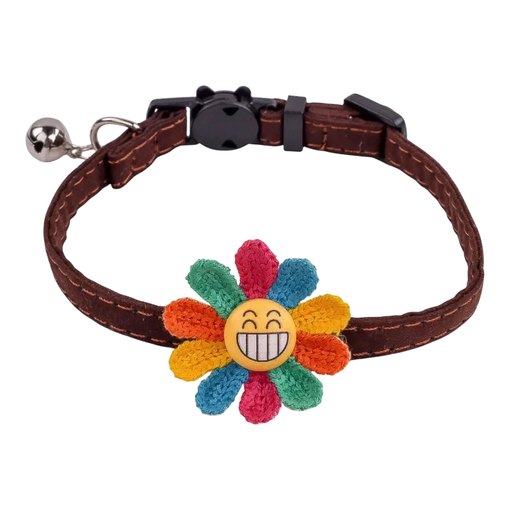 Cat Collar – Emoji – Brown