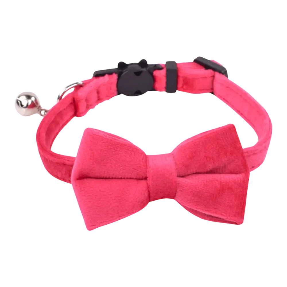 Cat Collar – Velvet – Dark Pink
