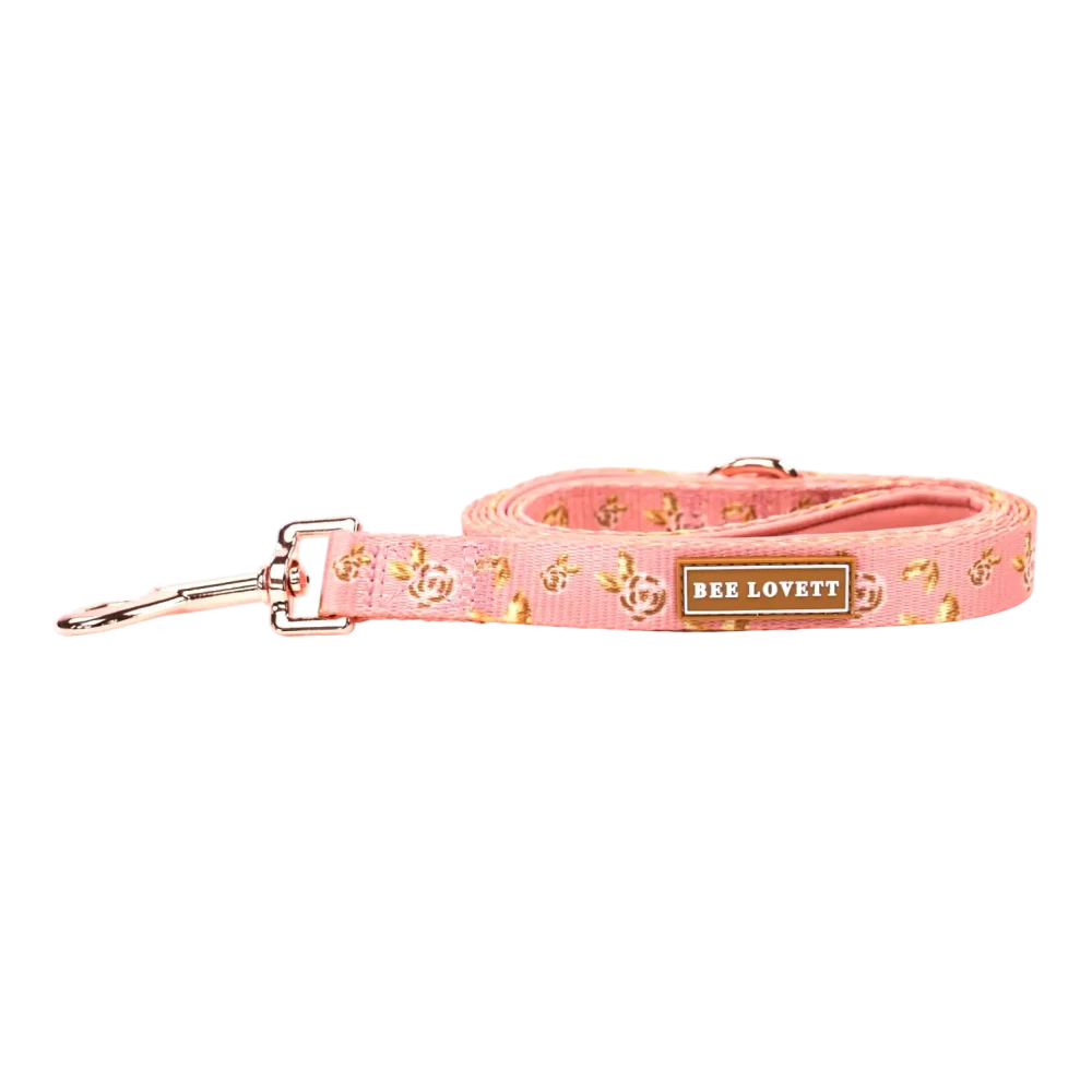 Fabric Leash – La Vie en Rose (Medium)