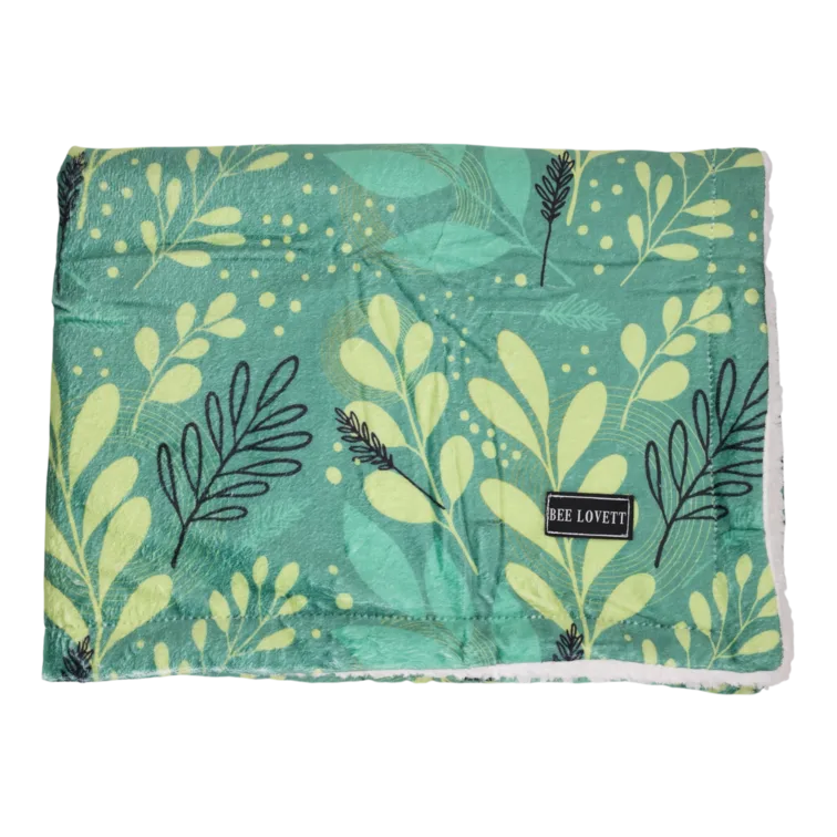 Dogs - Sherpa Blanket - Botanical